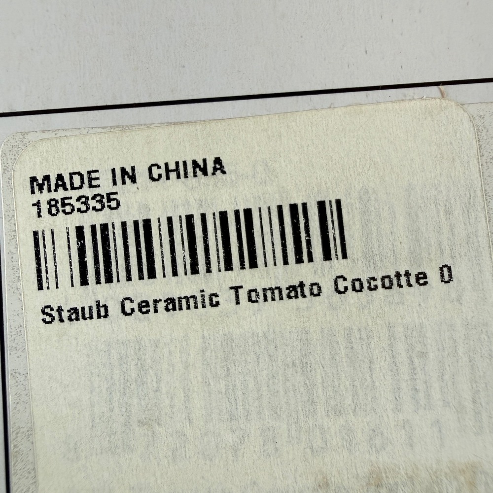 Staub Tomato Cocotte Ceramic 0.5 Qt Cherry Red Stoneware Dish 185335 - Picture 13 of 13